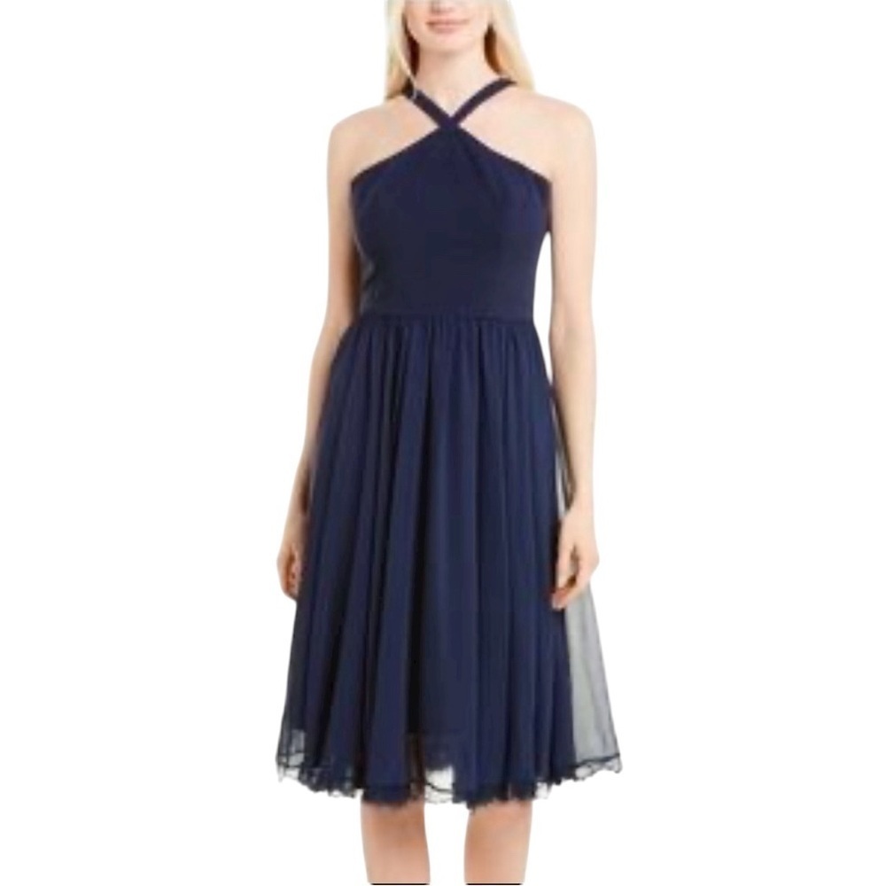 Dress the Population - NWT Dakota Crisscross Halter Fit & Flare Dress Sz XXL